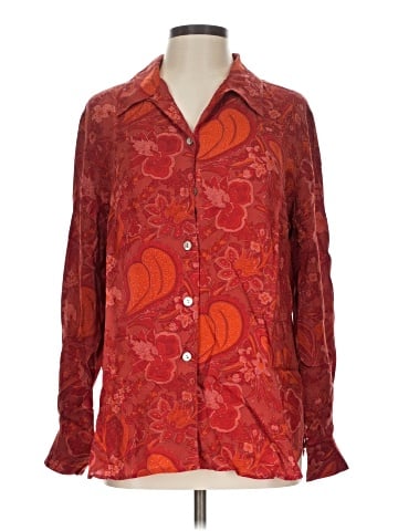 Tess Long Sleeve Silk Top (view 1)