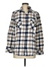Ci Sono Plaid Ivory Long Sleeve Button-Down Shirt Size M - photo 1