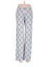 Double Zero 100% Polyester Checkered-gingham Blue Casual Pants Size M - photo 1
