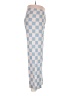 Double Zero 100% Polyester Checkered-gingham Blue Casual Pants Size M - photo 4