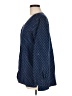 J.Jill 100% Cotton Polka Dots Blue Long Sleeve Blouse Size M - photo 5