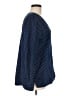J.Jill 100% Cotton Polka Dots Blue Long Sleeve Blouse Size M - photo 4