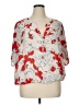 Vince Camuto 100% Polyester Hearts Red Short Sleeve Blouse Size XL - photo 1