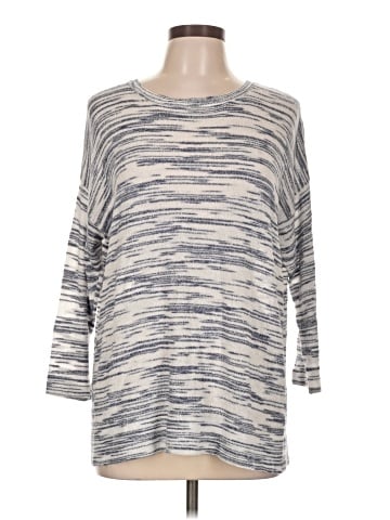 Blue Saks Fifth Avenue 3/4 Sleeve Top (view 1)