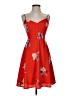 ModCloth Hearts Red Casual Dress Size 0 - photo 1
