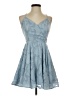 Trixxi 100% Polyester Hearts Blue Cocktail Dress Size S - photo 1