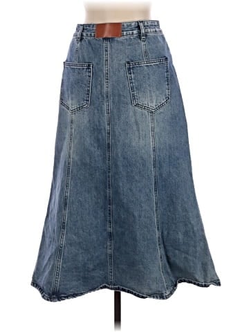 Pink Ripple Denim Skirt (view 2)