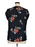 Fun2Fun Floral Black Short Sleeve Blouse Size XL - photo 2