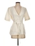 NAIN Ivory Short Sleeve Blouse Size S - photo 1