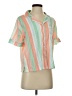 Tommy Bahama Stripes Orange Short Sleeve Blouse Size S - photo 1
