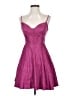 City Studio 100% Polyester Hearts Purple Cocktail Dress Size 5 - 6 - photo 1