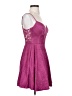 City Studio 100% Polyester Hearts Purple Cocktail Dress Size 5 - 6 - photo 4