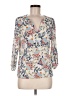 Pale Sky 100% Rayon Ivory 3/4 Sleeve Blouse Size M - photo 1