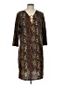 Tacera Paisley Brown Casual Dress Size L - photo 1