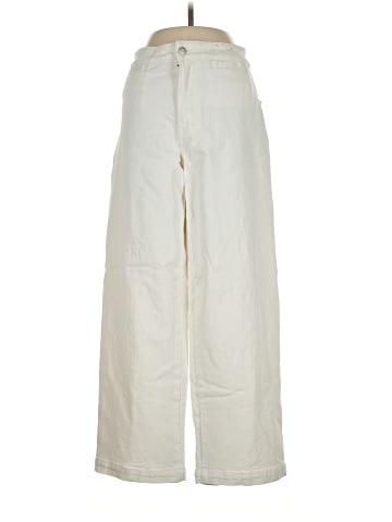 Madewell The Emmett Wide-Leg Jean in Tile White: Welt Pocket Edition (view 1)
