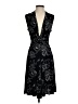 Jessica Paisley Black Cocktail Dress Size S (estimated) - photo 1