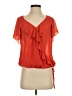 Harlow Zee Orange Short Sleeve Blouse Size XS - photo 1