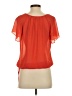 Harlow Zee Orange Short Sleeve Blouse Size XS - photo 2