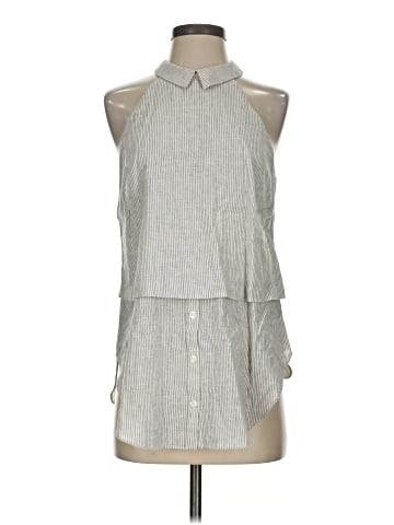 BCBGeneration Sleeveless Button-Down Shirt (view 1)