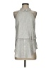 BCBGeneration Gray Sleeveless Button-Down Shirt Size S - photo 1