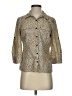 Elementz Tweed Tan 3/4 Sleeve Button-Down Shirt Size S (petite) - photo 1