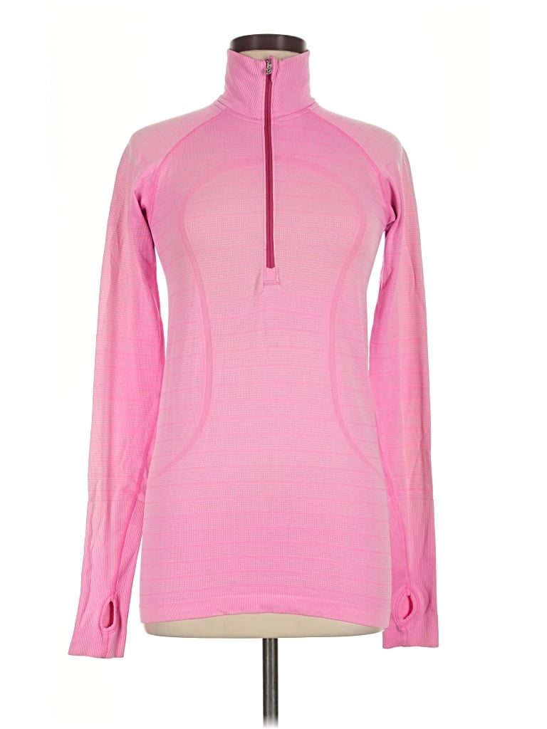 Pre-owned Lululemon Athletica Long Sleeve T-shirt In Pink