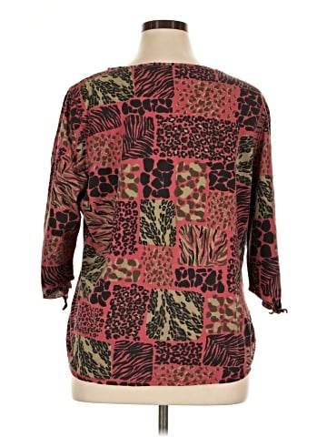 Hot Cotton 3/4 Sleeve Blouse (view 2)