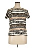 By Design 100% Cotton Animal Print Tan Short Sleeve Top Size XL - photo 1