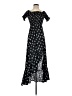 Blue Rain Polka Dots Black Casual Dress Size S - photo 1