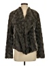 BB Dakota 100% Polyester Chevron-herringbone Gray Faux Fur Jacket Size S - photo 1