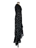 Blue Rain Polka Dots Black Casual Dress Size S - photo 4