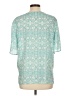 Chaus 100% Polyester Teal Short Sleeve Blouse Size L - photo 2