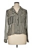 T Tahari 100% Polyester Houndstooth Ivory Long Sleeve Blouse Size XL - photo 1