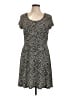 MICHAEL Michael Kors Graphic Gray Casual Dress Size L - photo 1