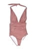 Cupshe Solid Pink One Piece Swimsuit Size S - photo 1
