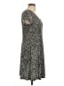 MICHAEL Michael Kors Graphic Gray Casual Dress Size L - photo 4