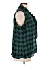 Covington 100% Polyester Houndstooth Teal Sleeveless Blouse Size 2X - photo 4