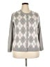 Croft & Barrow 100% Acrylic Argyle Gray Cardigan Size XXL - photo 1