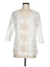 Chico's 100% Cotton Ivory 3/4 Sleeve Blouse Size Med (1) - photo 1