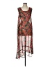 Venus 100% Polyester Tropical Red Casual Dress Size L - photo 1