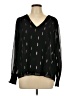 1.State 100% Polyester Black Long Sleeve Blouse Size L - photo 1