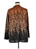 Bob Mackie Floral Brown Long Sleeve Blouse Size 2X - photo 2