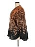 Bob Mackie Floral Brown Long Sleeve Blouse Size 2X - photo 5