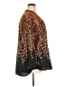 Bob Mackie Floral Brown Long Sleeve Blouse Size 2X - photo 4