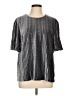 World Market Metallic Silver Short Sleeve Top Size L - photo 1