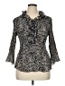 Christopher & Banks 100% Polyester Black 3/4 Sleeve Blouse Size XL - photo 1