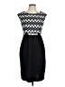 DressBarn 100% Polyester Chevron-herringbone Black Cocktail Dress Size 12 - photo 1