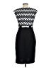 DressBarn 100% Polyester Chevron-herringbone Black Cocktail Dress Size 12 - photo 2
