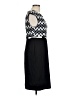 DressBarn 100% Polyester Chevron-herringbone Black Cocktail Dress Size 12 - photo 4