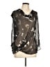 Religion Gray Silver 3/4 Sleeve Blouse Size L - photo 1